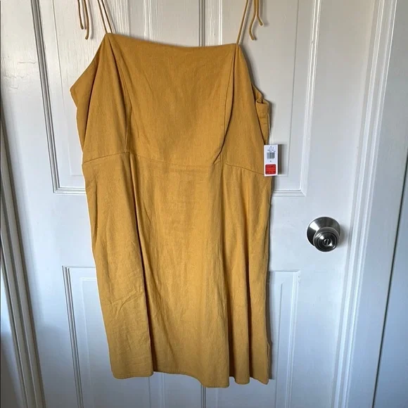NWT Old Navy Mustard Yellow Dress - Picture 2 of 8